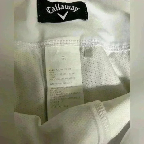 Women’s white Callaway Skort with back pocket-‎ pleated size large - Picture 4 of 5